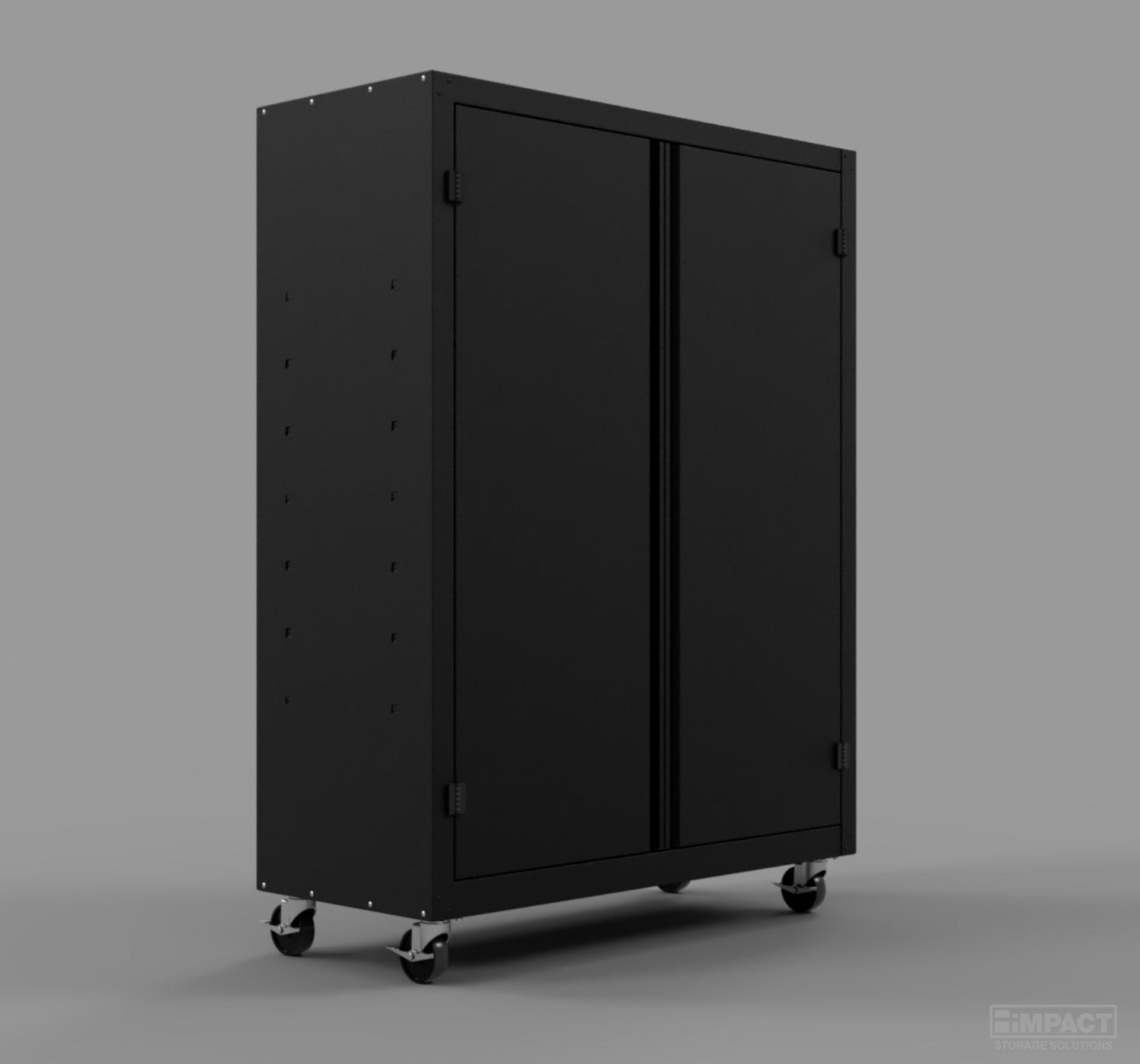 Side view of mobile cabinet